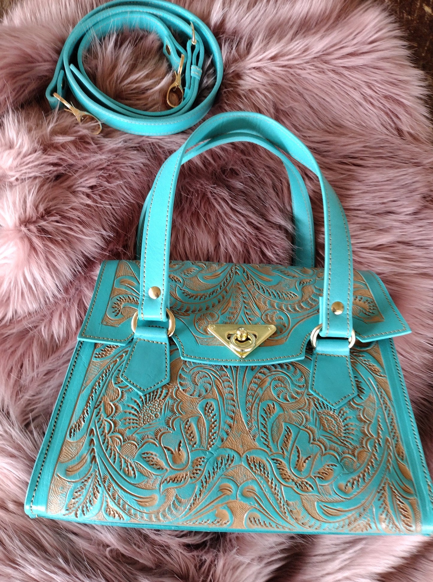 Cofre purse Baby blue/wash