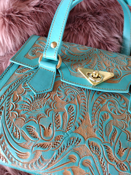 Cofre purse Baby blue/wash