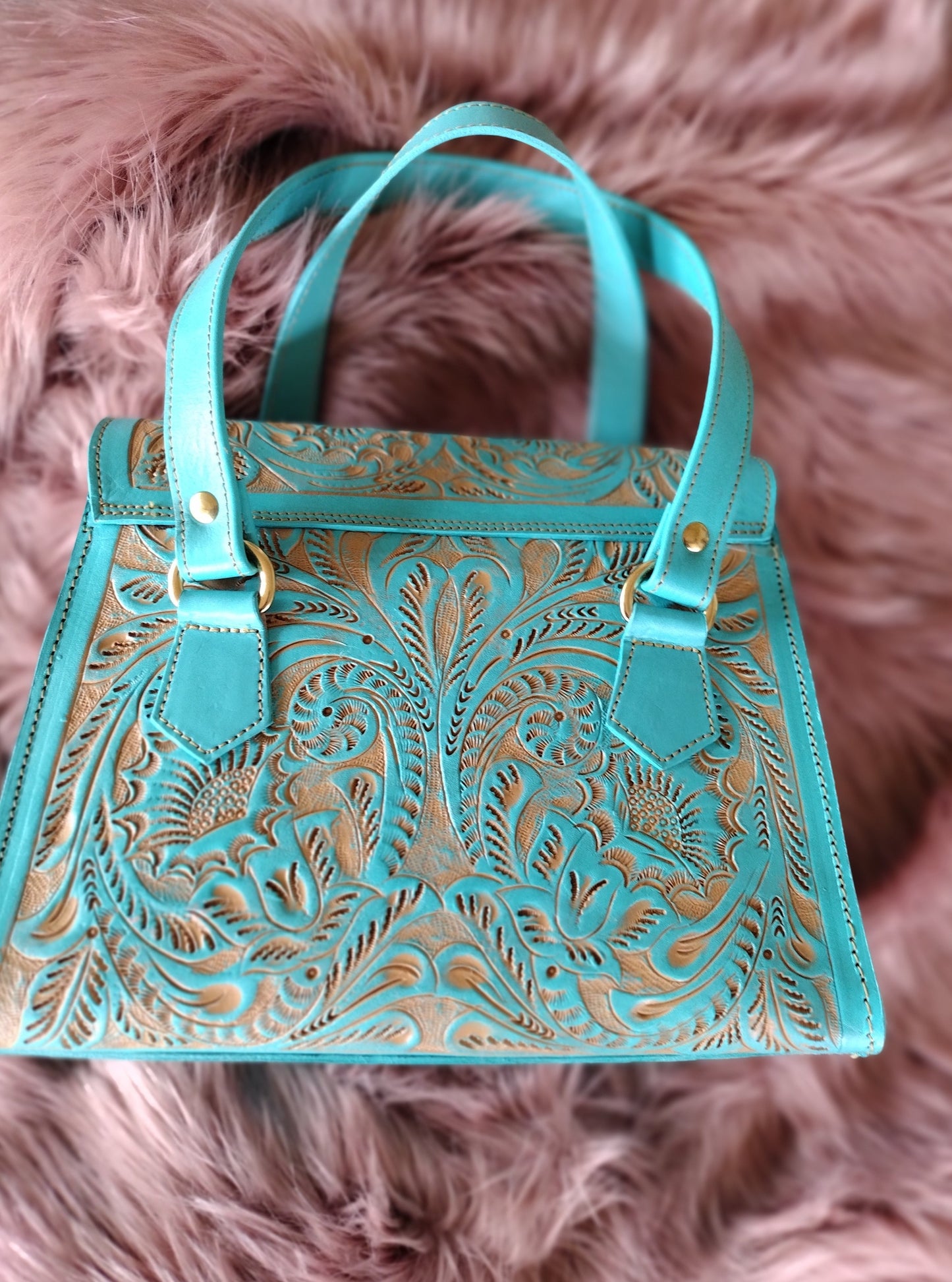 Cofre purse Baby blue/wash