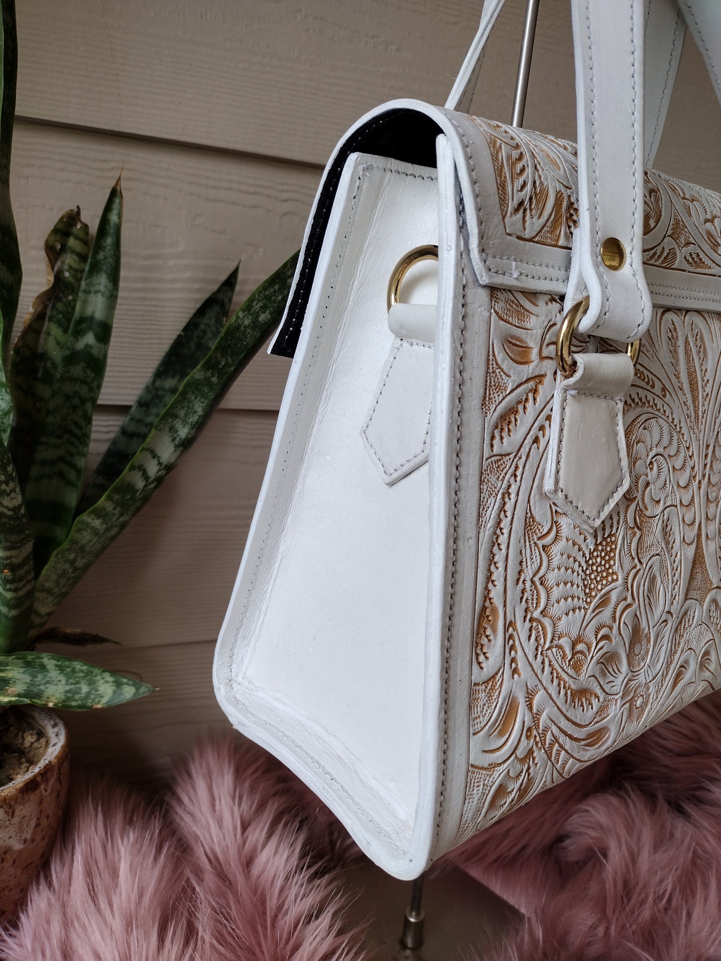 Cofre purse white/wash