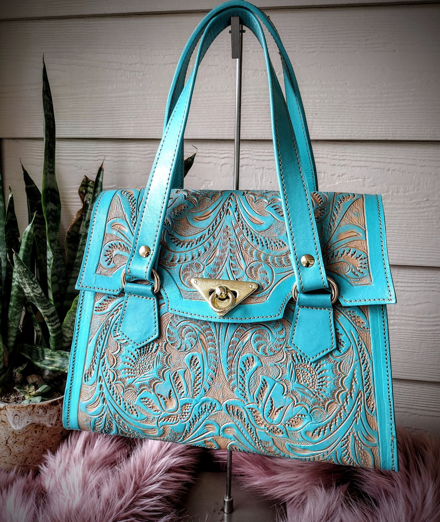 Cofre purse Baby blue/wash