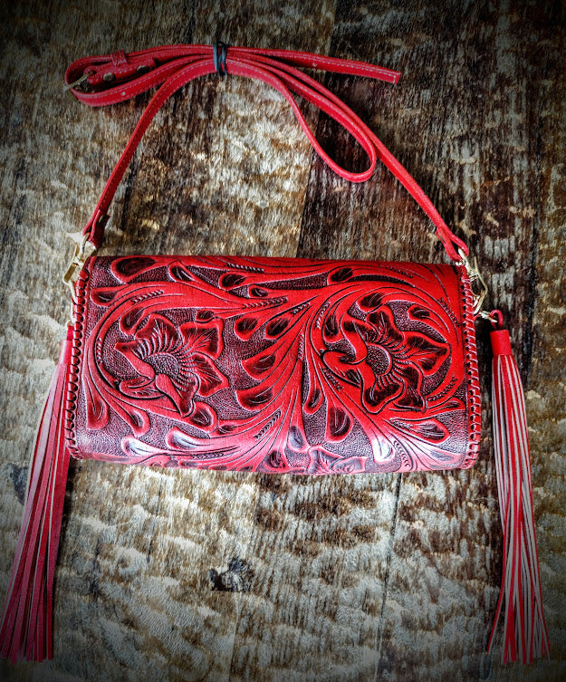 Clutch purse Italian/antique with shoulder strap.