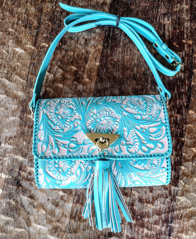 Copy of Copy of Vintage Style Cross Body Purse blue/wash