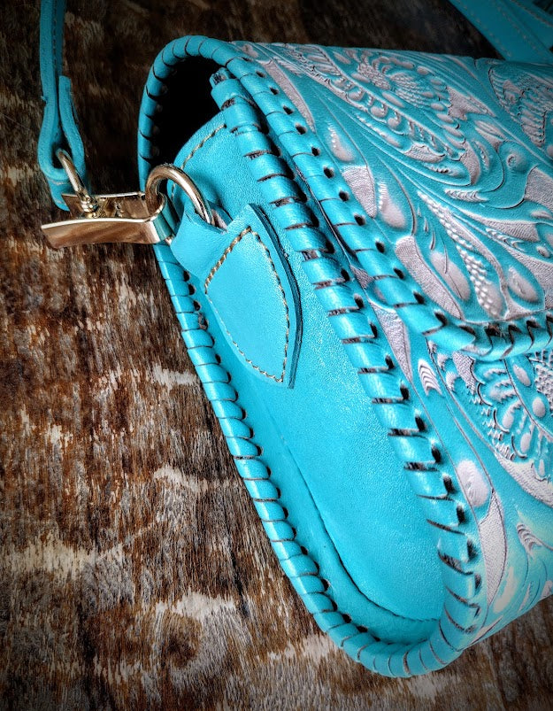 Copy of Copy of Vintage Style Cross Body Purse blue/wash