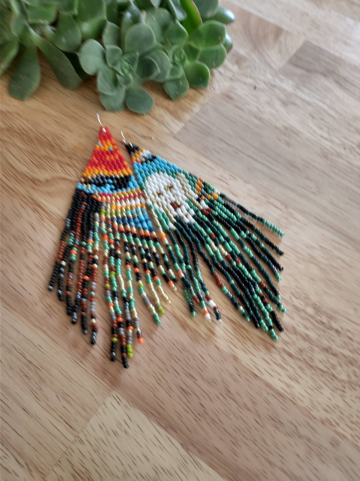 The Scream (Edward Munch) inspired beaded earrings