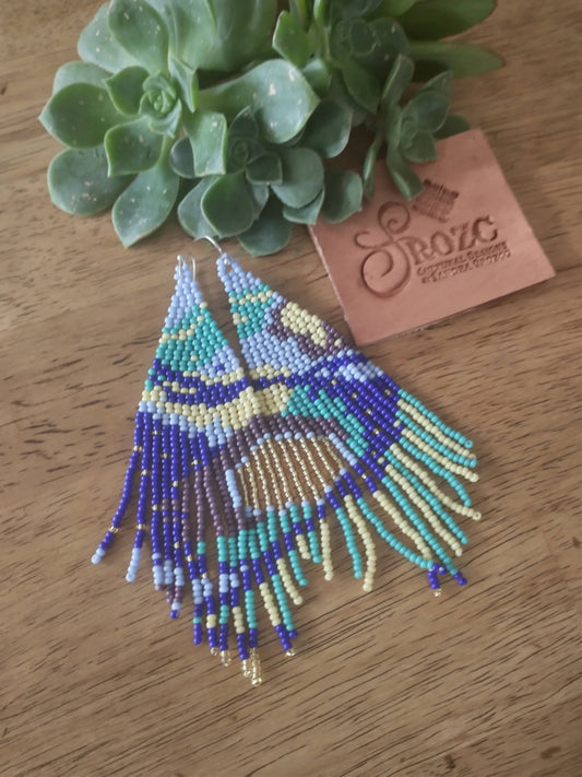 Abstract beaded earrings
