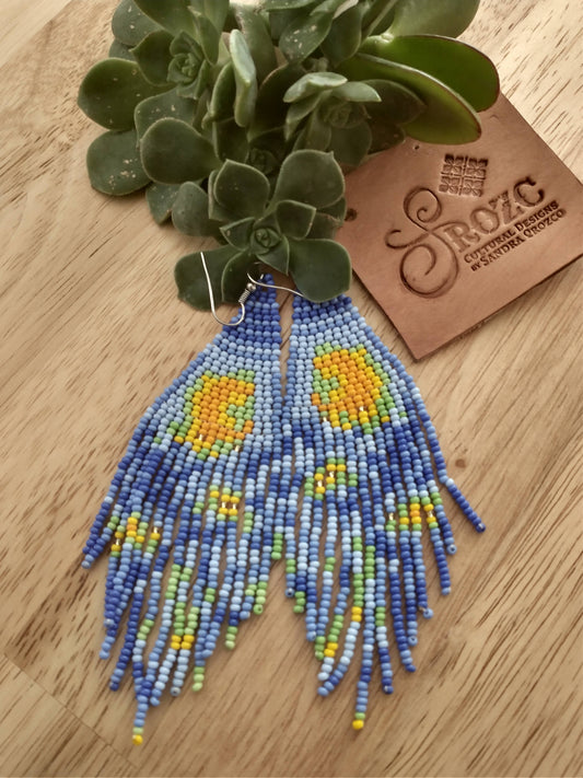 Starry Starry Night Inspired beaded Earrings.