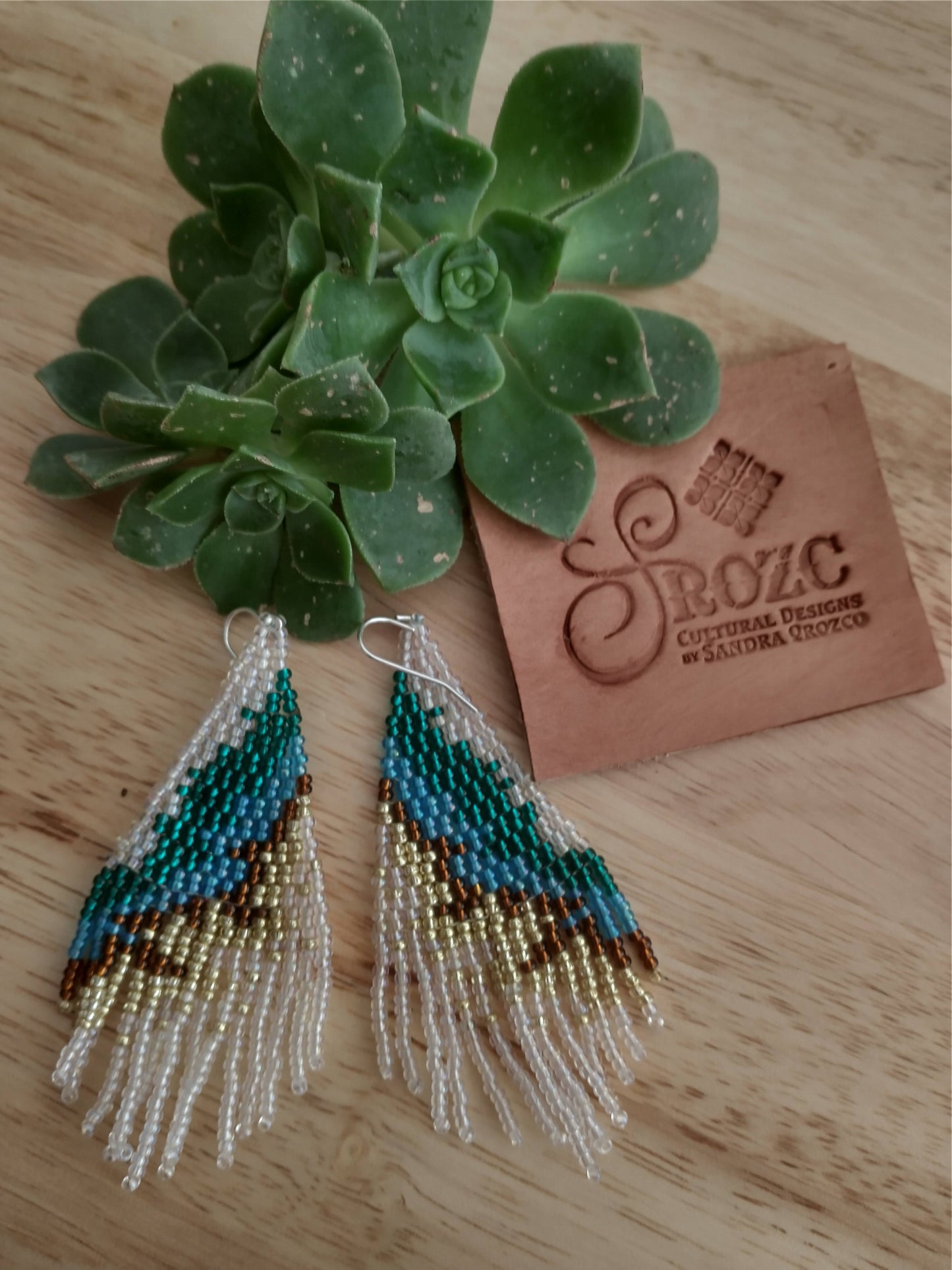 The ocean waves beaded earrings