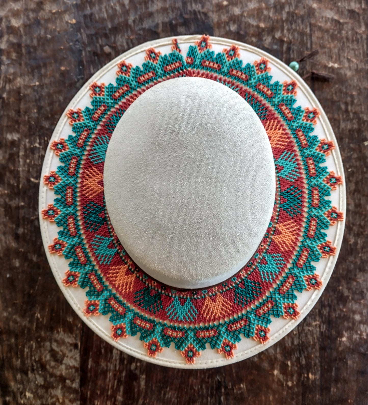 Janitzio island lake decoration Vegan Suede Cordovez bolero style hat