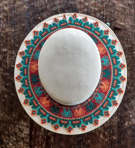 Janitzio island lake decoration Vegan Suede Cordovez bolero style hat