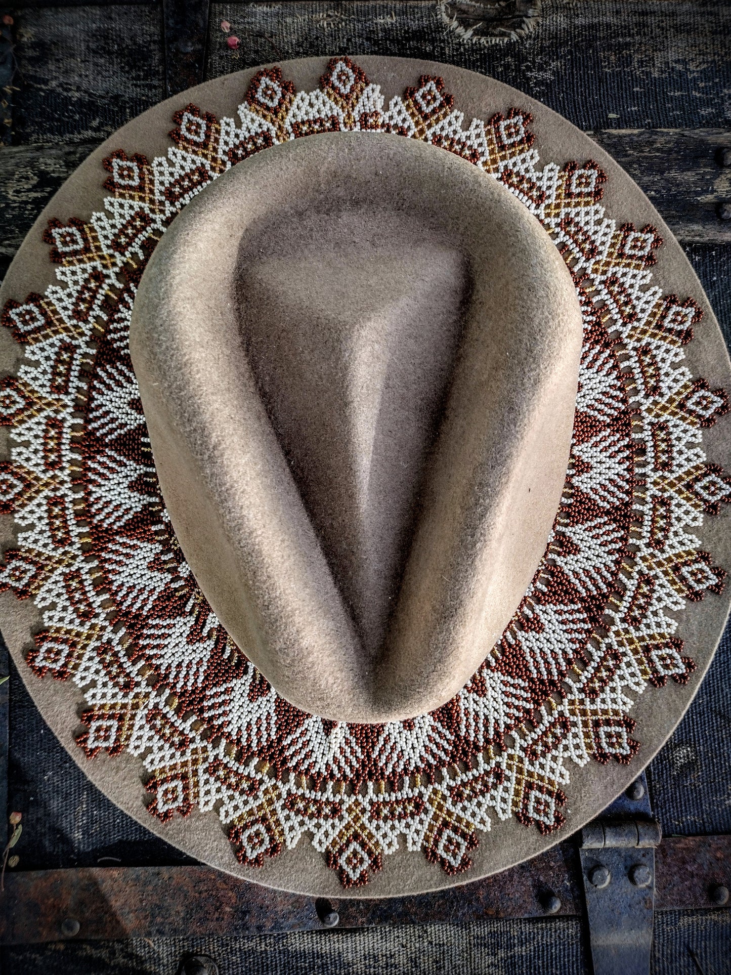 Santa Clara Hat Woll embellished beaded work