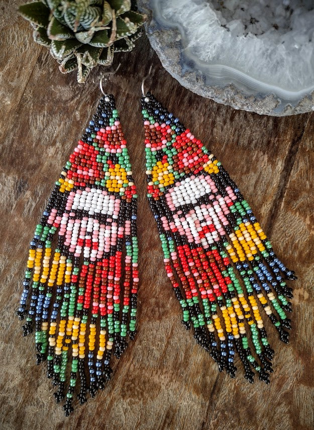 Frida floral inspired earrings.