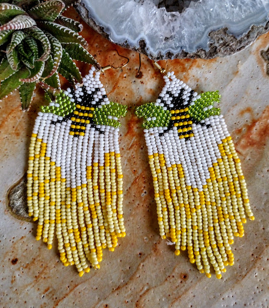 Bee beaded earrings