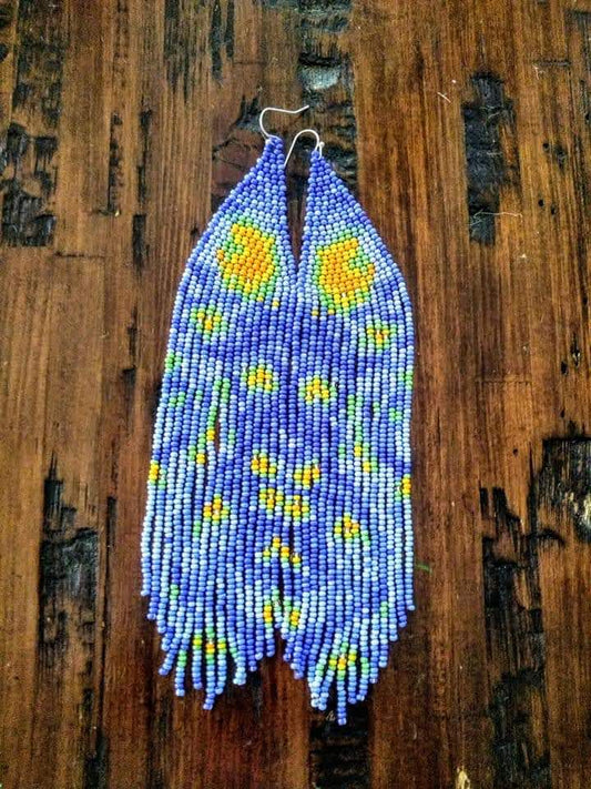 Starry Starry Night Inspired beaded Earrings. big