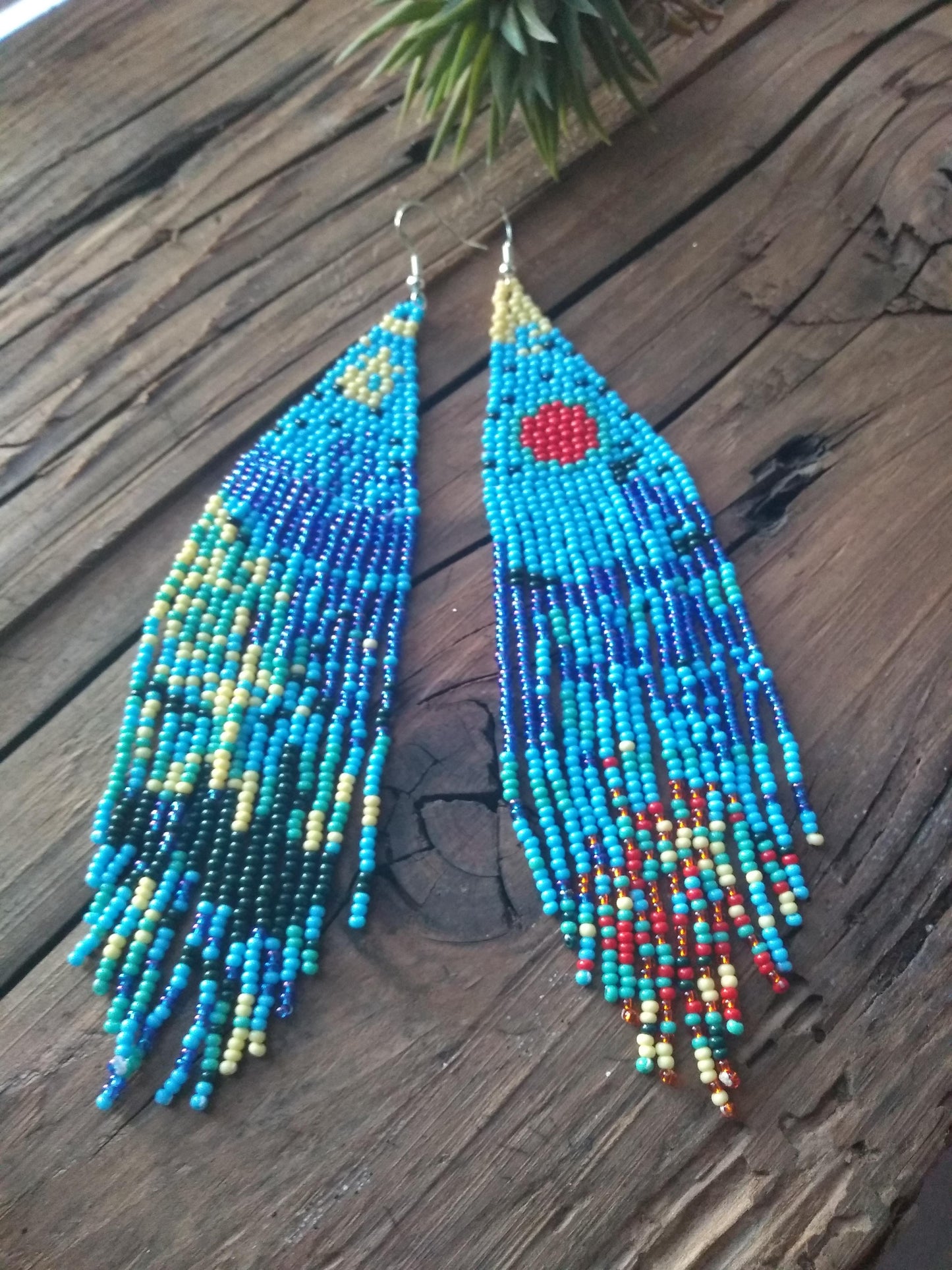 Sunrise Claude Monet inspired beaded earrings.