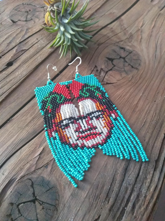 Teal Frida Earrings