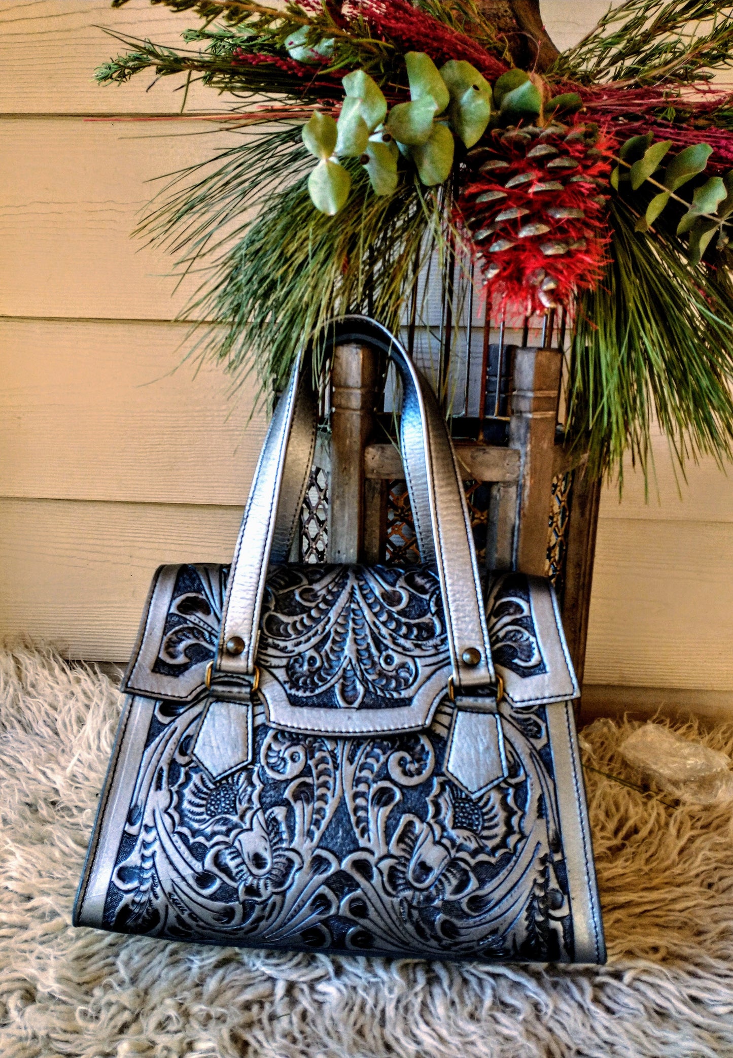 Cofre purse Silver/Grey