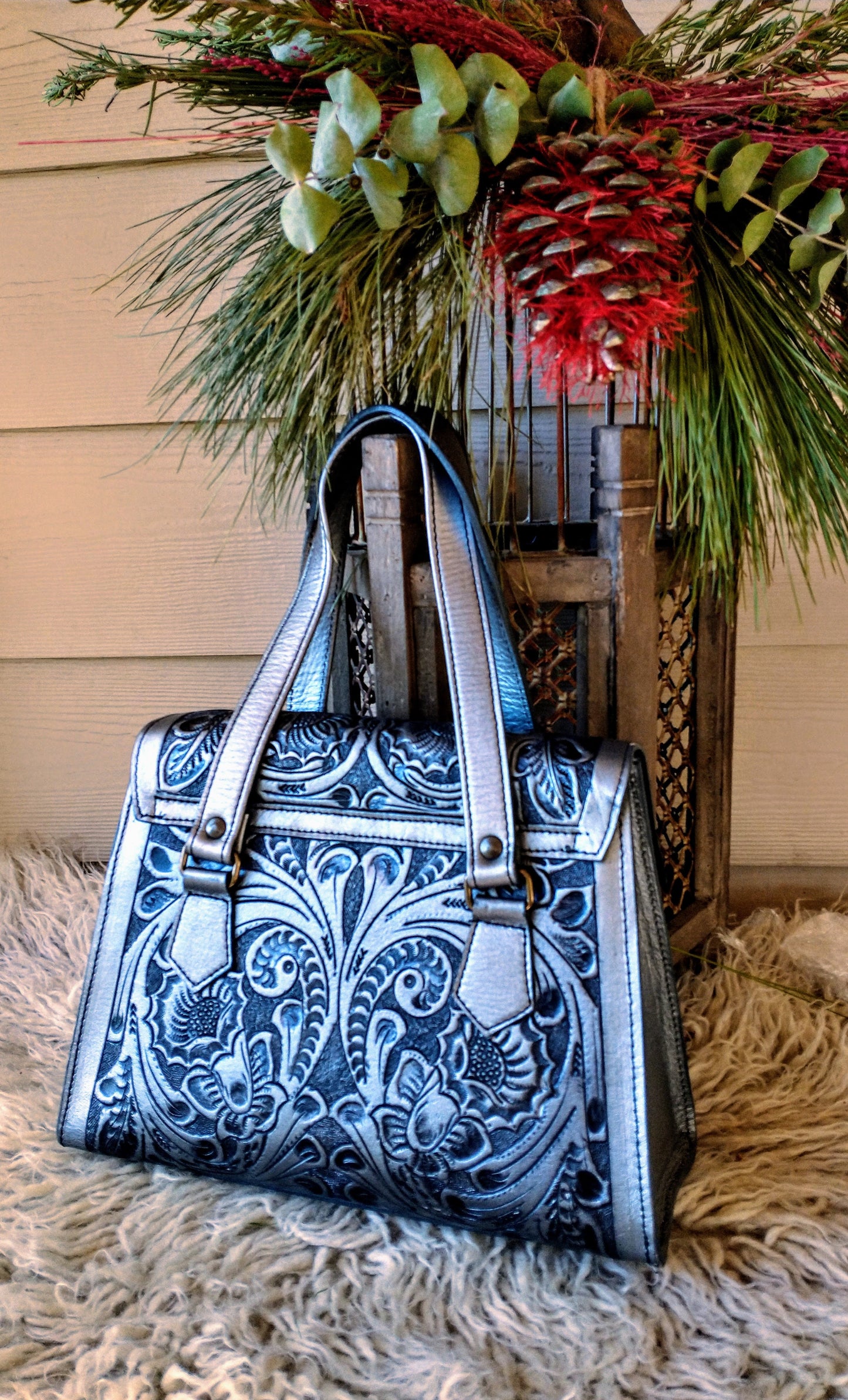 Cofre purse Silver/Grey