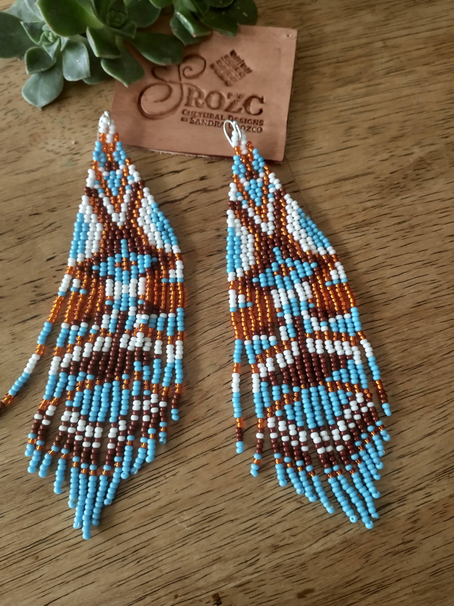 Tribal southwestern beaded earrings.