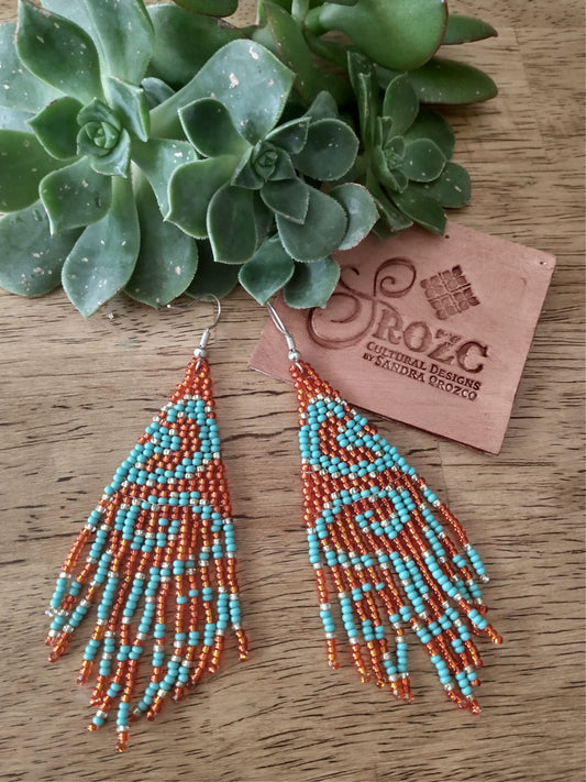 Abstract beaded earrings