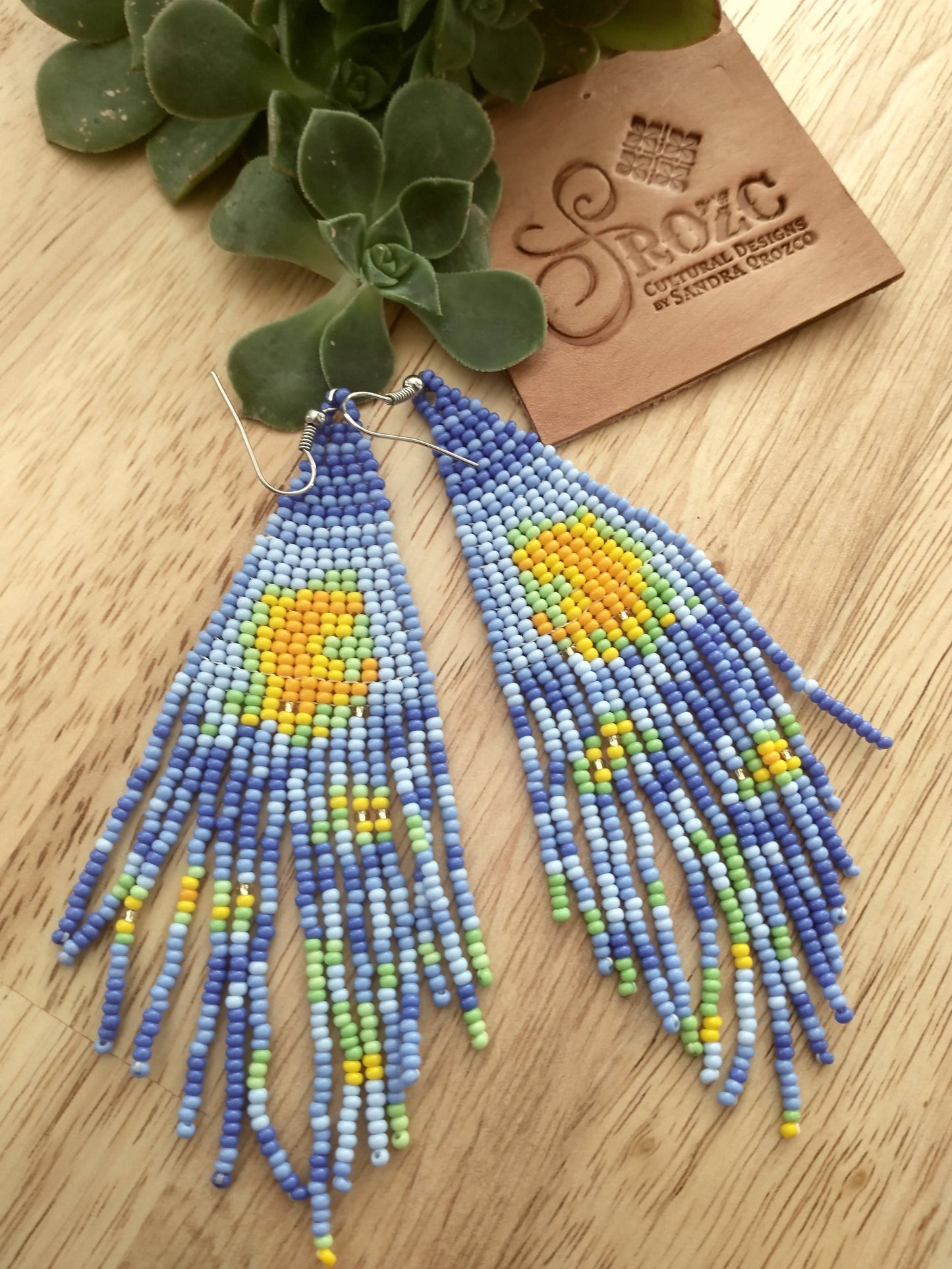 Starry Starry Night Inspired beaded Earrings.