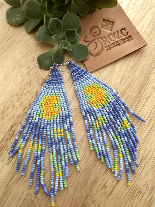 Starry Starry Night Inspired beaded Earrings.