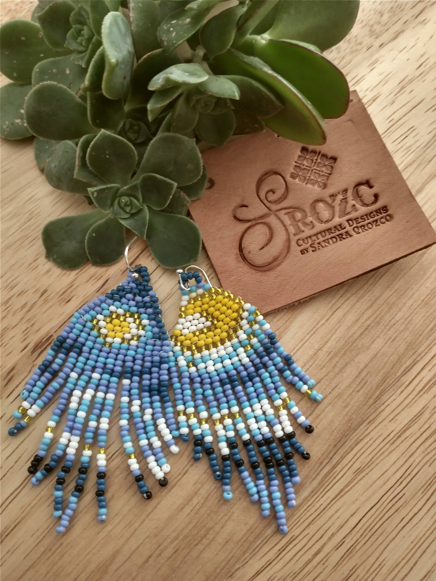 Starry Starry Night Inspired beaded Earrings. small