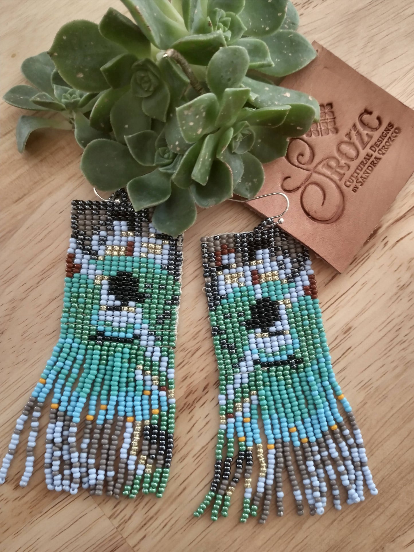 The Green dancer Edgar Degas inspired beaded earrings