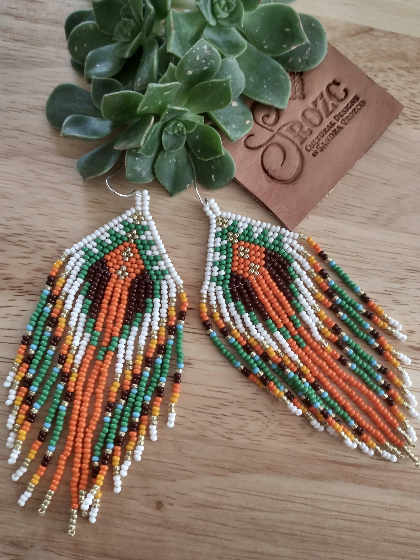 Tribal southwestern beaded earrings.