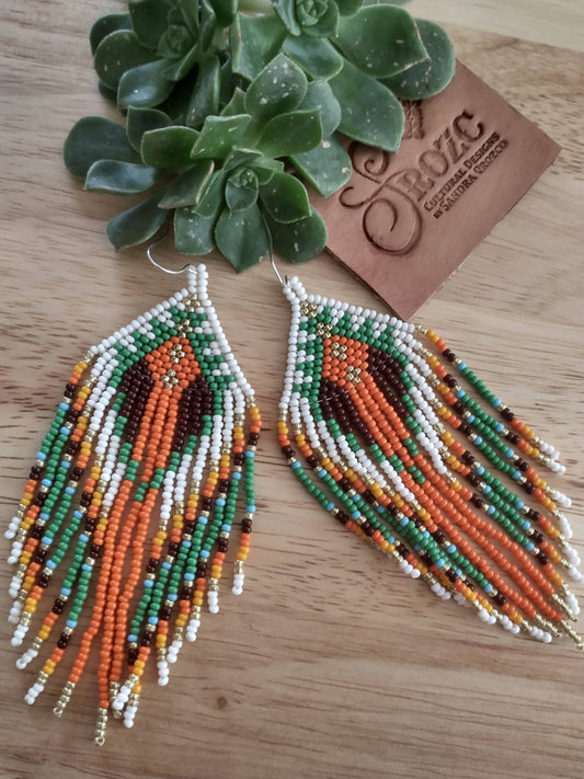Tribal southwestern beaded earrings.